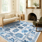 Fame Living Navy Blue Oushak Rug, Large Area Rugs by FameLiving%7COushakRugs