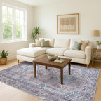 Washable Area Rug, Modern Farmhouse, Distressed, Traditional, Rugs - Image 3