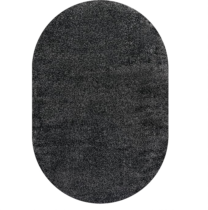 Eyely UES100I-5OV Supersoft Haze Solid Low-Pile Indoor Area Rug, Minimalist - Image 2