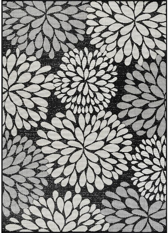 Beverly Rug Outdoor Rug 8x10 Modern Exotic Tropical Leaf Area Rugs - Image 2