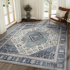 GENIMO 8x10 Area Rugs for Living Room, Machine Washable Non Slip Vintage Rugs - Image 2