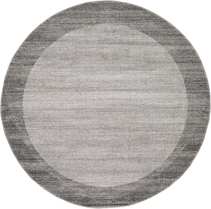 Rugs.com Angelica Collection Rug – 6 Ft Round Light Gray Medium Rug Perfect - Image 9
