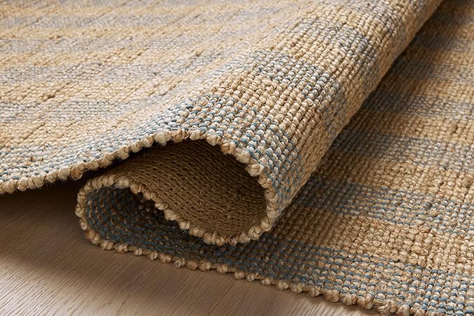 Loloi Chris Loves Julia Judy Collection JUD-04 Natural/Sky 3'-6" x 5'-6" Accent - Image 3