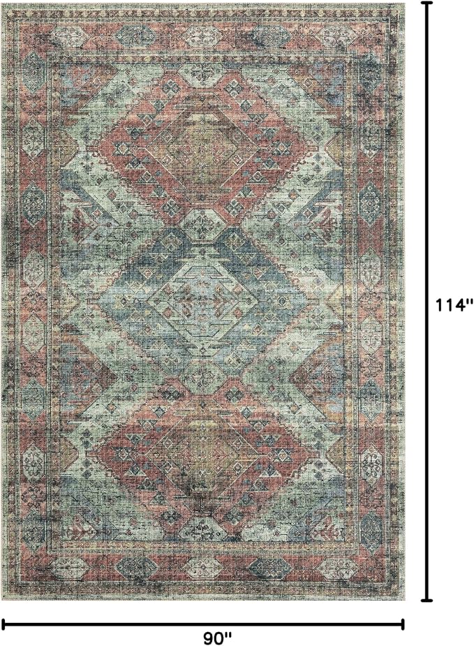 Loloi II Skye Collection SKY-06 Apricot/Mist 7'-6" x 9'-6" Area Rug - Image 2