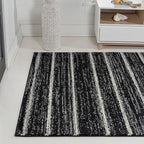 JONATHAN Y Williamsburg Minimalist Stripe Black/Cream Indoor Area Rug, - Image 3