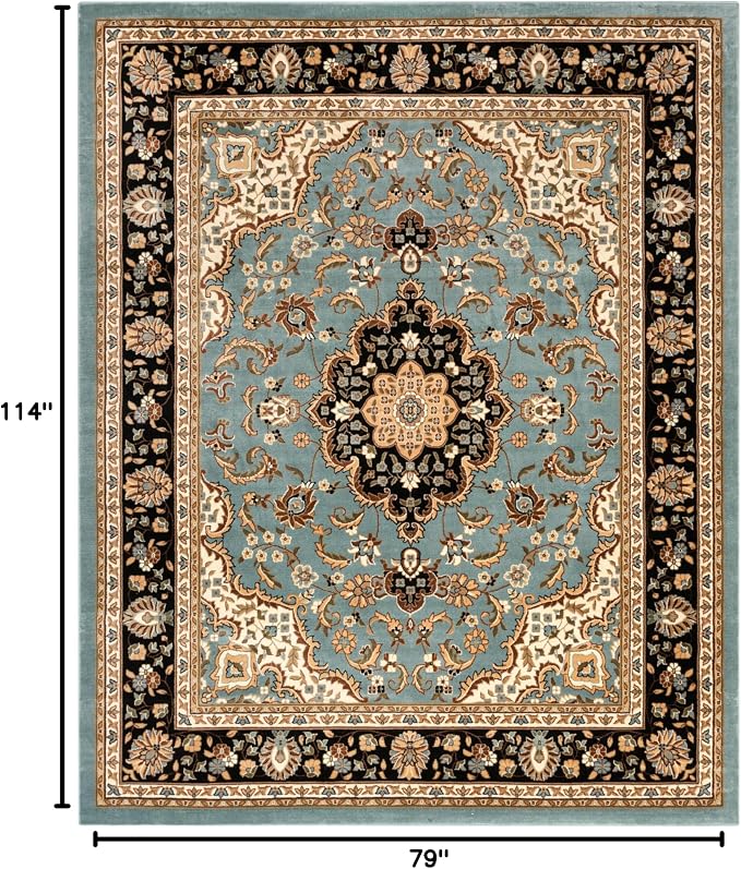 Well Woven Barclay Collection Medallion Kashan Light Blue 6x9 Area Rug - Image 3