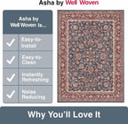 Well Woven Asha Rome Navy Blue Red 7'7" x 9'10" Area Rug - Image 7