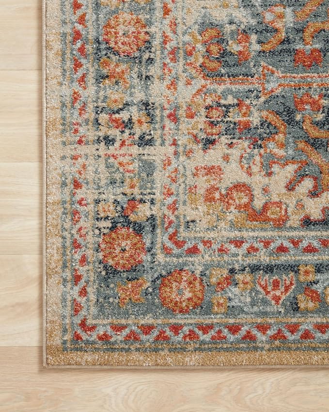 Loloi Jocelyn Collection JOC-03 Mist/Multi 6'-7" x 9'-7" .38" Thick Area Rug - Image 7