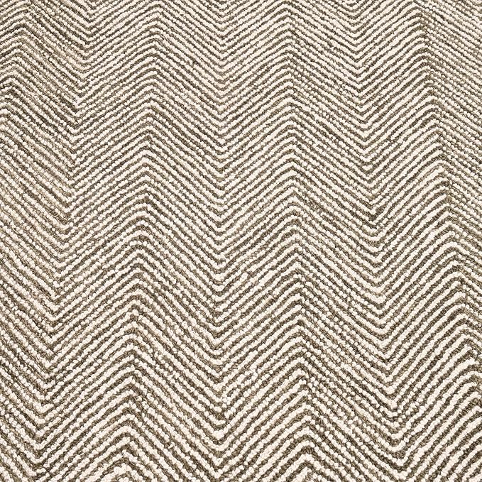 Modern Herringbone Chevron Collection Handcrafted Wool Area Rug - Image 6