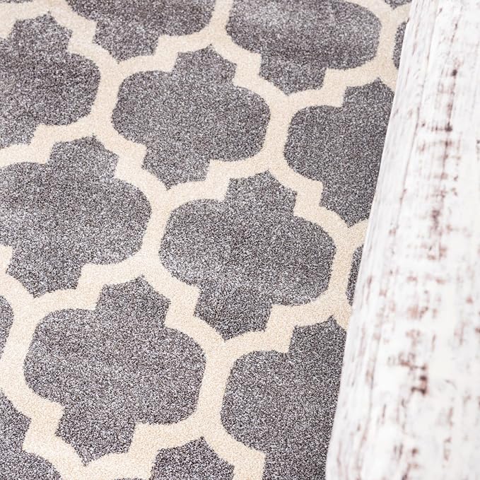 Rugs.com Lattice Collection Rug – 9' x 12' Dark Gray Medium Rug Perfect - Image 8