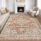 9x12 Area Rug Living Room: Machine Washable Boho Large Vintage Soft Rugs Stain by LOONGRUG