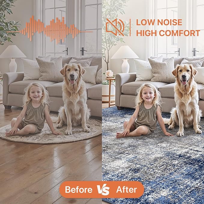 GENIMO Washable Area Rugs for Living Room, 9x12 Modern Non Slip Rugs, Low Pile - Image 7