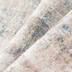 10x14 Area Rug Beige Blue Abstract Living Room Bedroom Washable Carpet Neutral - Image 9