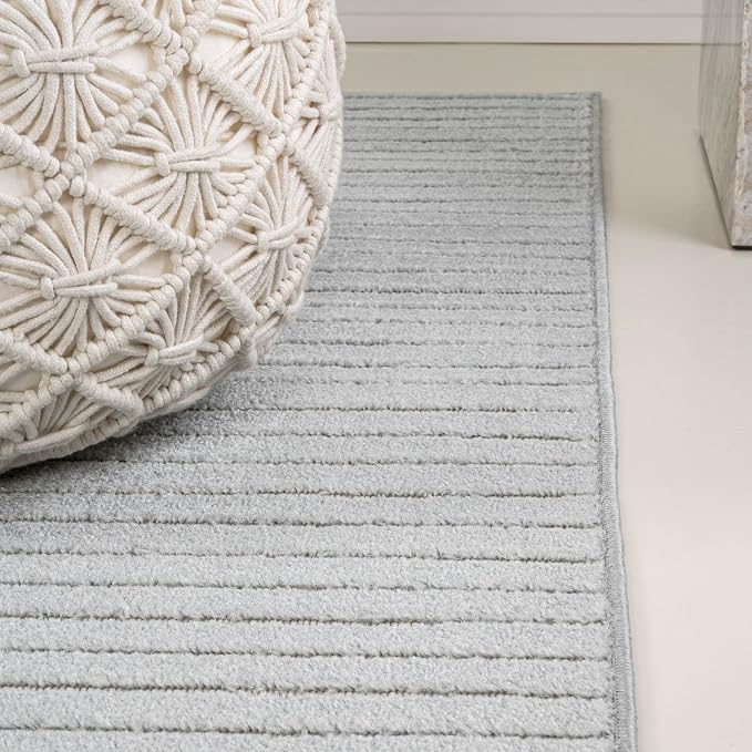 JONATHAN Y Hallie High-Low Curve Light Blue/Cream 8x10 Indoor/Outdoor Area Rug - Image 11