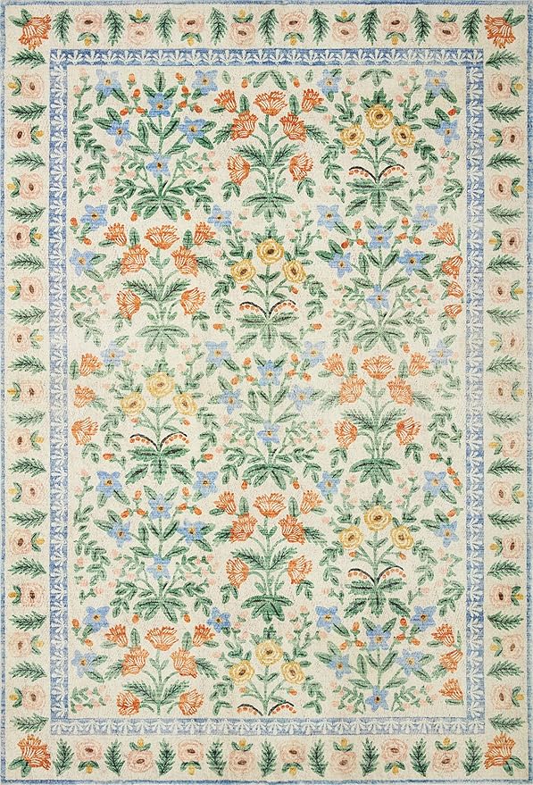 Loloi Rifle Paper Co. Eden Collection EDE-02 Mughal Garden Cream 2'-6" x 9'-6" - Image 2