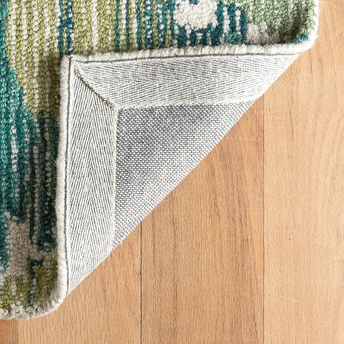 Dash & Albert Ladycross Green Hand Hooked Wool Rug, 8.5 X 11.5 Feet - Image 7