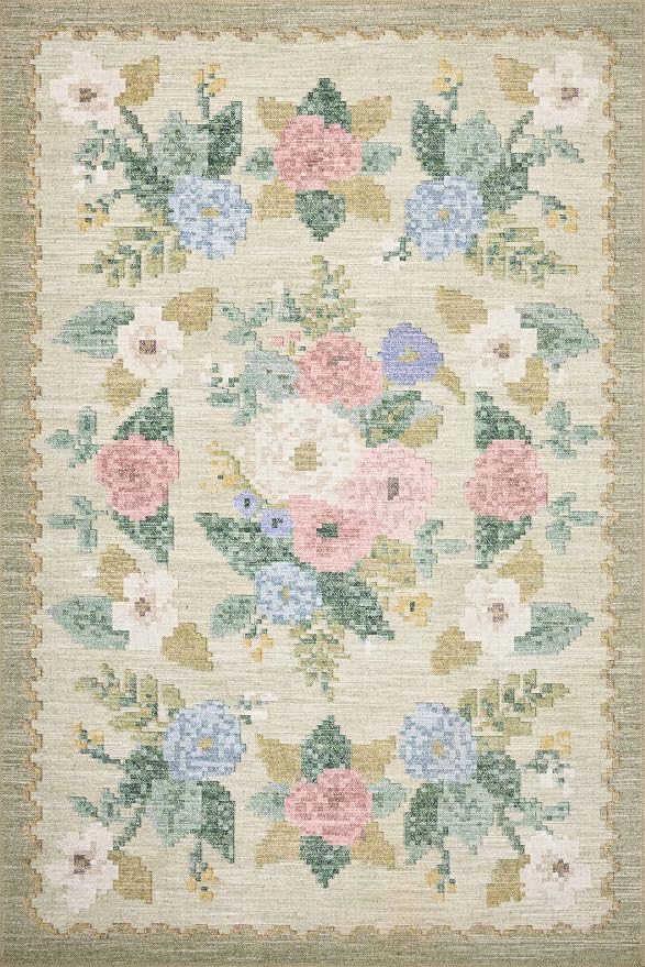 Loloi Rifle Paper Co. Rosa Collection RSA-02 Cream/Multi 3'-9" x 5'-6" Accent - Image 2