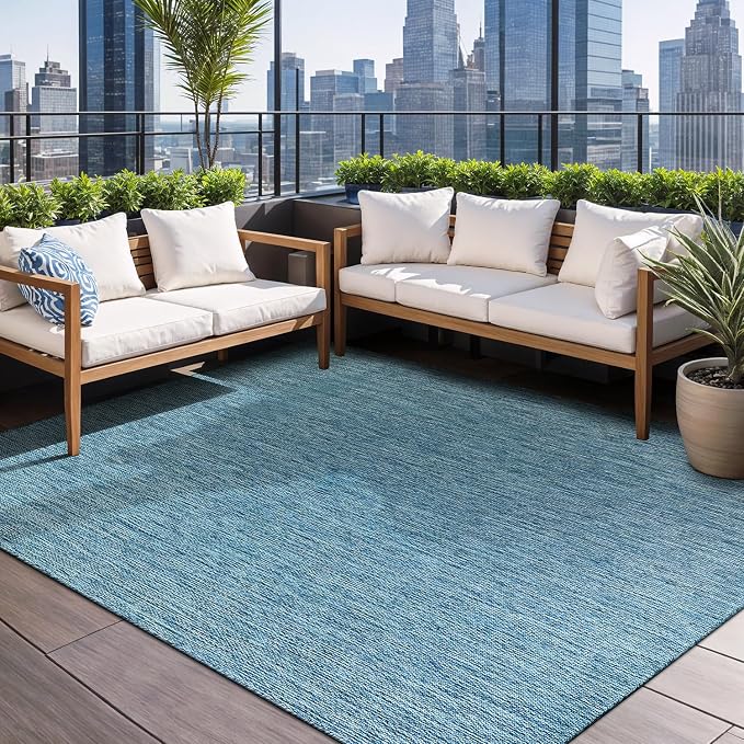 Beverly Rug Indoor Outdoor Rug 5x7, Washable Outside Carpet - Image 8