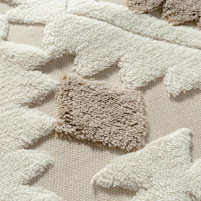Ivory Brown 4x6 Area Rug Washable Moroccan Shag Office Carpet Non Slip Soft - Image 8