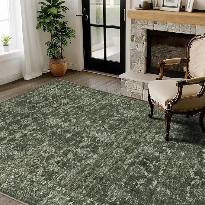3x5 Washable Area Rugs for Living Room, Vintage Boho Large Rug for Bedroom - Image 4