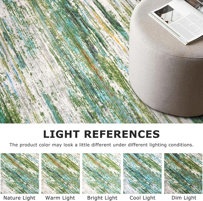 5x7 Modern Abstract Area Rug for Bedroom, Non-Slip Non-Shedding Rugs for Living - Image 4