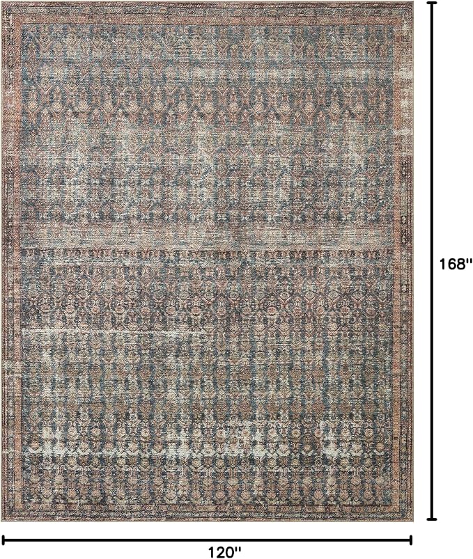 Loloi Amber Lewis Billie Collection, Ocean & Brick 10'-0" x 14'-0" Area Rug – - Image 2