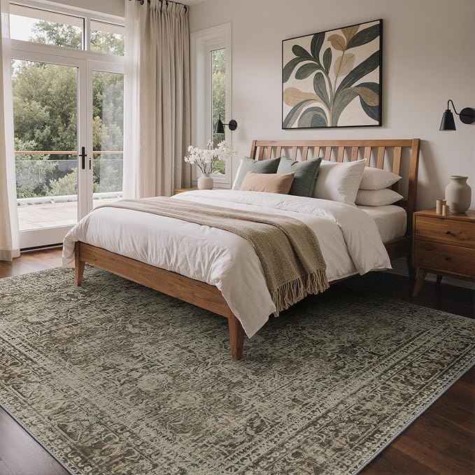8x10 Area Rug Machine Washable Boho Rug - Image 2