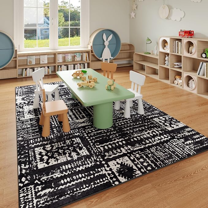 Rugcomf Area Rugs 8x10 Rug for Living Room Clearance Washable Boho Area Rug Non - Image 7