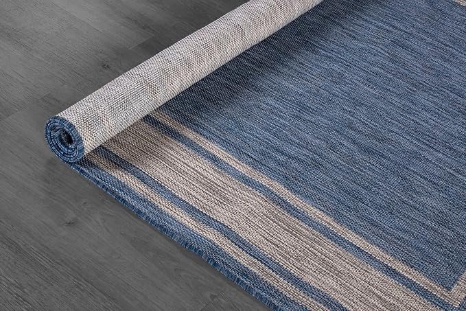 Beverly Rug Outdoor Rug 6x9 Modern Bordered Area Rugs - Image 7