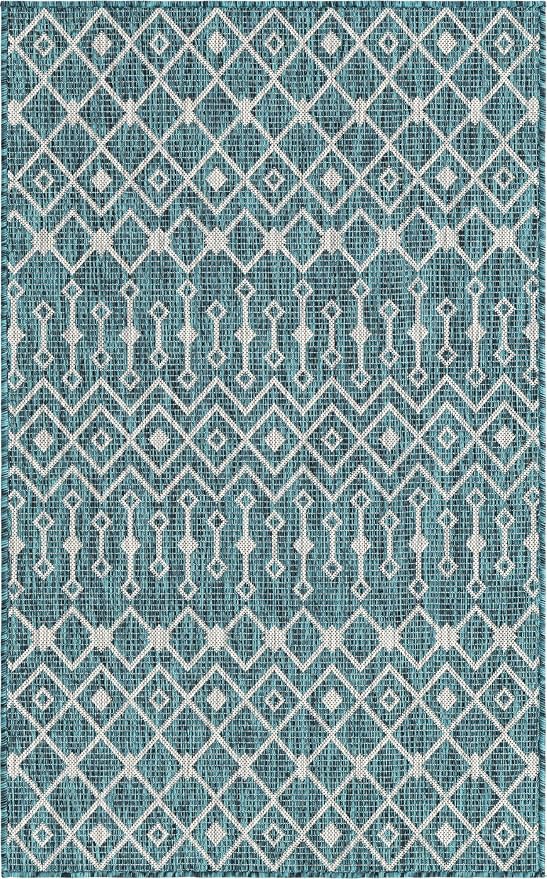 Unique Loom Outdoor Trellis Collection Area Rug - Image 3
