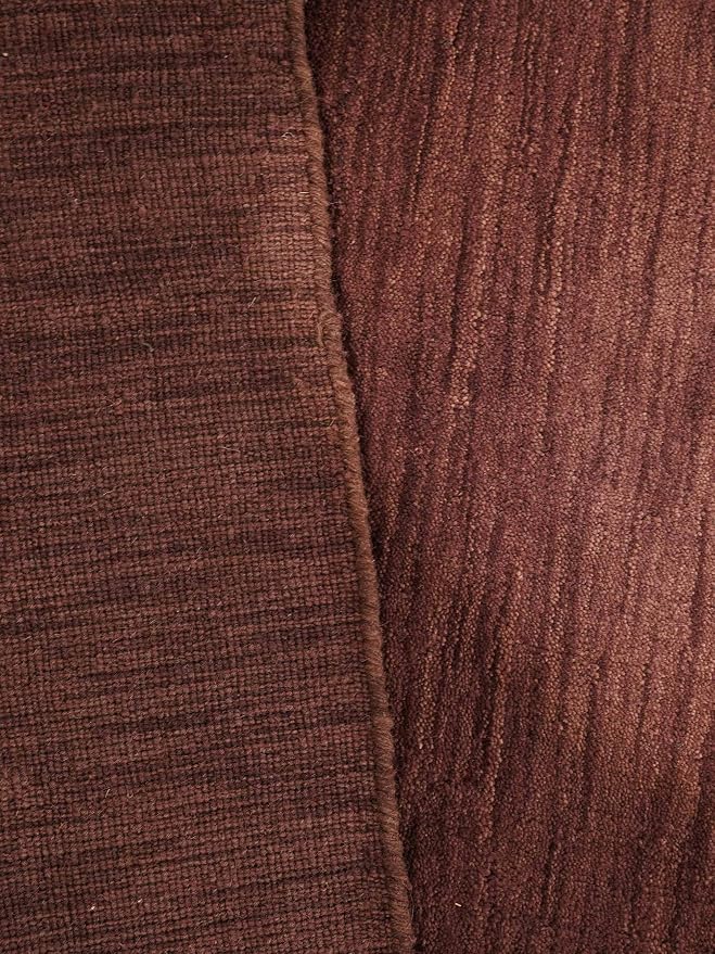 Rugsotic Carpets Hand Knotted Gabbeh Wool 10'x13' Area Rug Solid Purple L00111 - Image 7