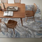 Rugshop Abstract Marble Shag Area Rug Blue 7' 10" x 10' Perfect - Image 9