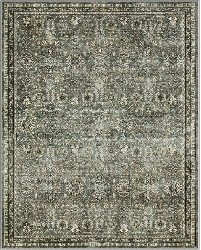 Lahome Green 8x10 Rugs for Living Room, Boho Washable Area Rugs for Bedroom - Image 8
