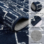 Wonnitar Moroccan Washable Area Rug 4x6, Non-Slip Boho Bedroom Throw Mat - Image 2
