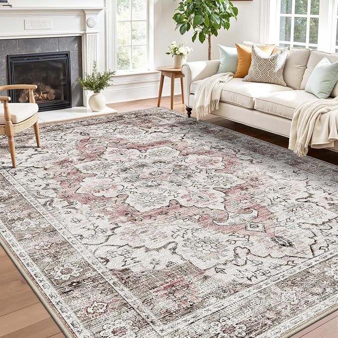 LUMI Washable Area Rug 5x8 for Living Room, Ultra Soft Stain Resistant Carpet by LUMI