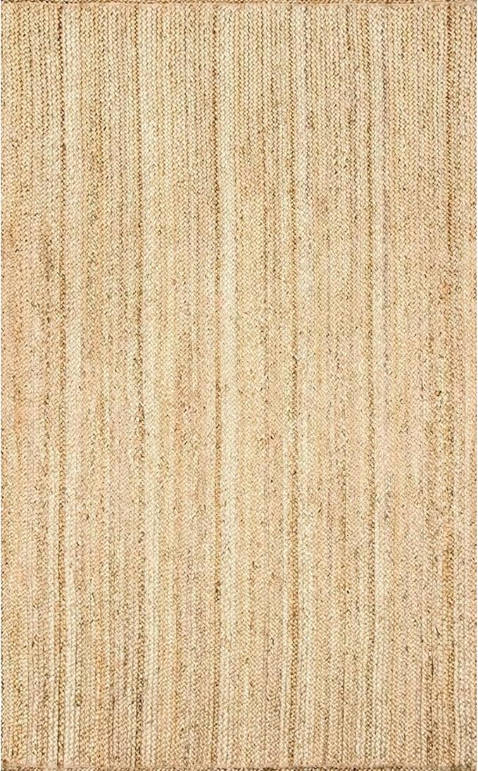Handwoven Jute Rug for Home Décor, Boho Reversible Braided Carpet, Ethnic - Image 4