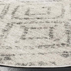 SAFAVIEH Adirondack Collection 5' Round Light Grey/Grey ADR131C Modern Diamond - Image 4