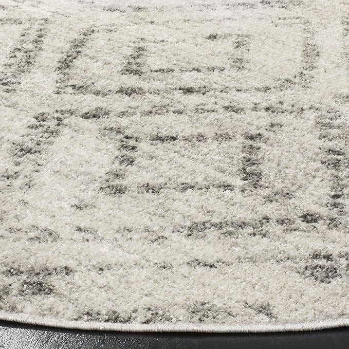 SAFAVIEH Adirondack Collection 5' Round Light Grey/Grey ADR131C Modern Diamond - Image 4