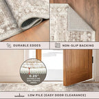 Washable Neutral Farmhouse Large Entryway Rug, 3x6 Area Rugs - Image 5