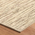 Dash & Albert Clay Natural Machine Washable Rug, 4 X 6 Feet, Natural Stripe - Image 3