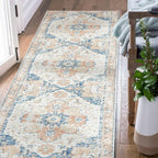 jinchan Kelda Runner Rug 2x5 Hallway Rug Washable Runner Vintage Mat Retro by JINCHAN