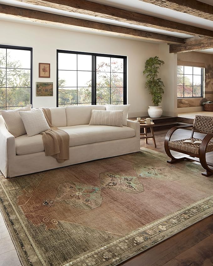 Loloi Magnolia Home by Joanna Gaines Sinclair Collection SIN-06 Clay/Tobacco by Loloi