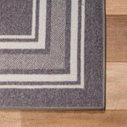Beverly Rug Non Slip Area Rugs 2x7 Modern Bordered Non Skid Rubber Backing Soft - Image 7