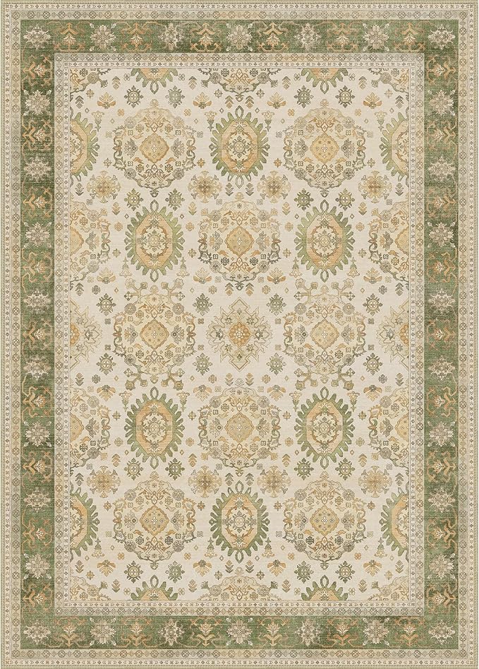 5x7 Area Rug Machine Washable Boho Rug - Image 7