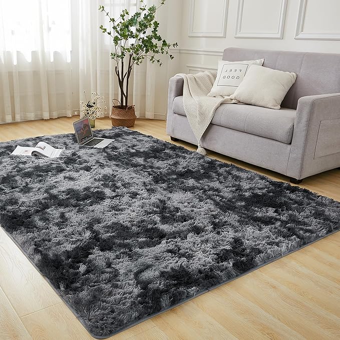 Andency 8x10 Area Rugs for Living Room, Upgrade Non-Slip Fluffy Soft Large Shag by Andency