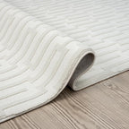 Abani Cream Area Rug for Living Room, Bedroom -Geometric Pattern - Image 5