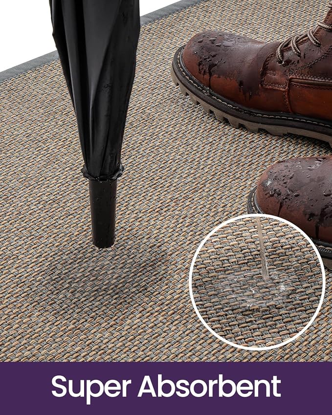 DEXI Ultra Thin Entryway Indoor Door Mat 32x48, Non Slip Rubber Backing Inside - Image 6