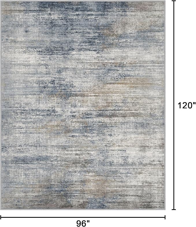 Bavni 8x10 Area Rugs, Abstract Modern Living Room Rugs, Large Machine Washable - Image 2