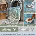 Kokia Abstract Area Rugs 10x14 Bedroom Washable Decor Low Pile Non-Slip - Image 5