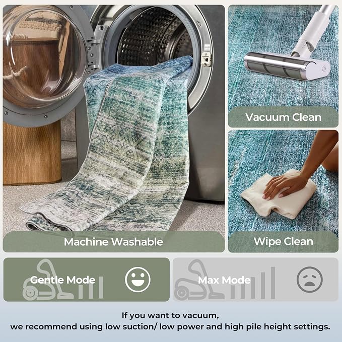 Kokia Abstract Area Rugs 10x14 Bedroom Washable Decor Low Pile Non-Slip - Image 5